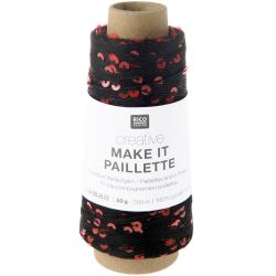 Rico Make It Paillette - zwart neon - kleurnummer 007