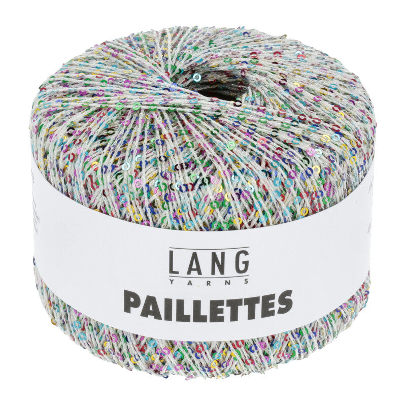 Lang Paillettes - wit/multicolour - kleurnummer 101