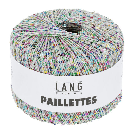 Lang Paillettes - wit/multicolour - kleurnummer 101