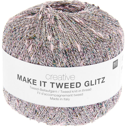 Rico Make It Tweed Glitz - roze - kleurnummer 3