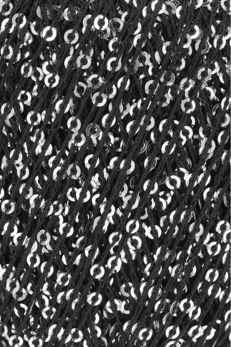 Lang Paillettes - zwart/zilver - kleurnummer 4