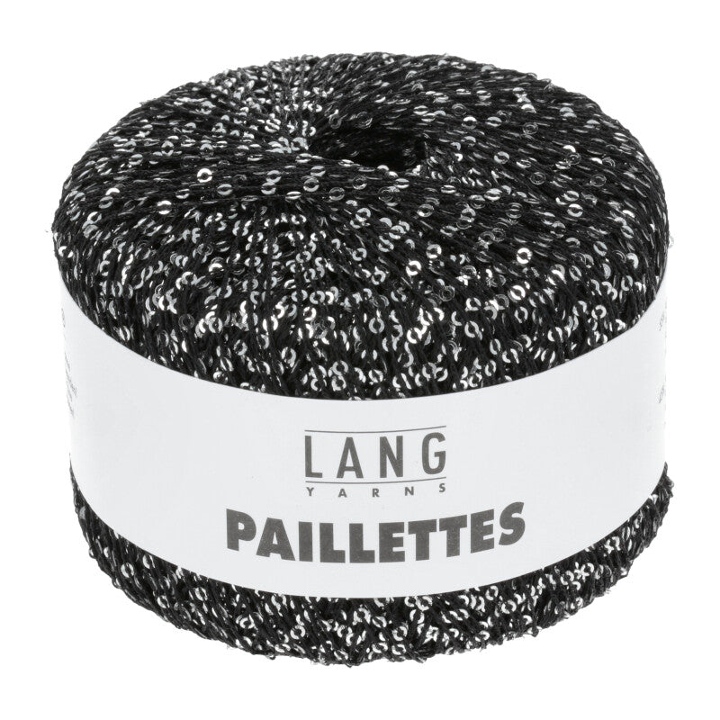 Lang Paillettes - zwart/zilver - kleurnummer 4