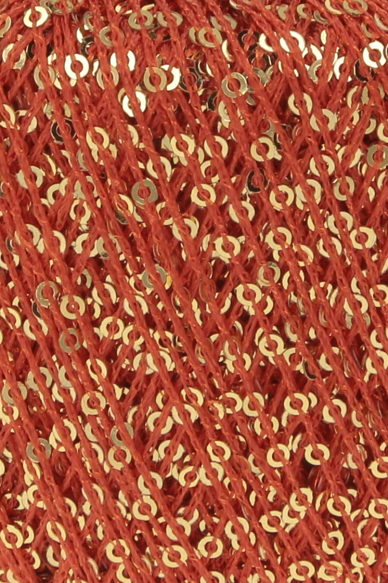 Lang Paillettes - rood/goud - kleurnummer 60