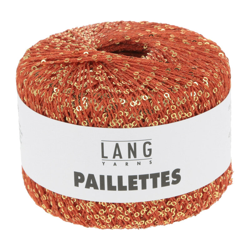 Lang Paillettes - rood/goud - kleurnummer 60