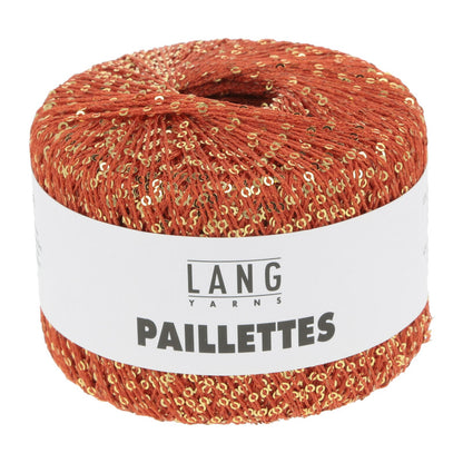 Lang Paillettes - rood/goud - kleurnummer 60