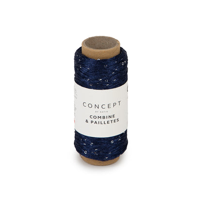 Katia Concept Combine & Paillettes - nacht blauw - kleurnummer 62