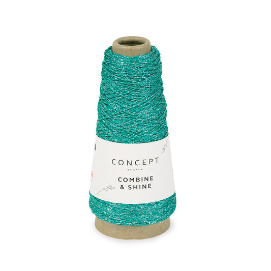 Katia Concept Combine & Shine - turquoise / zilver - kleurnummer 50