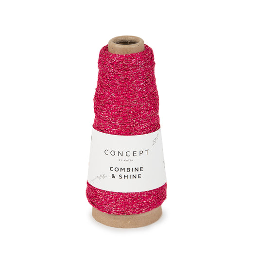 Katia Concept Combine & Shine - fuchsia / zilver - kleurnummer 80