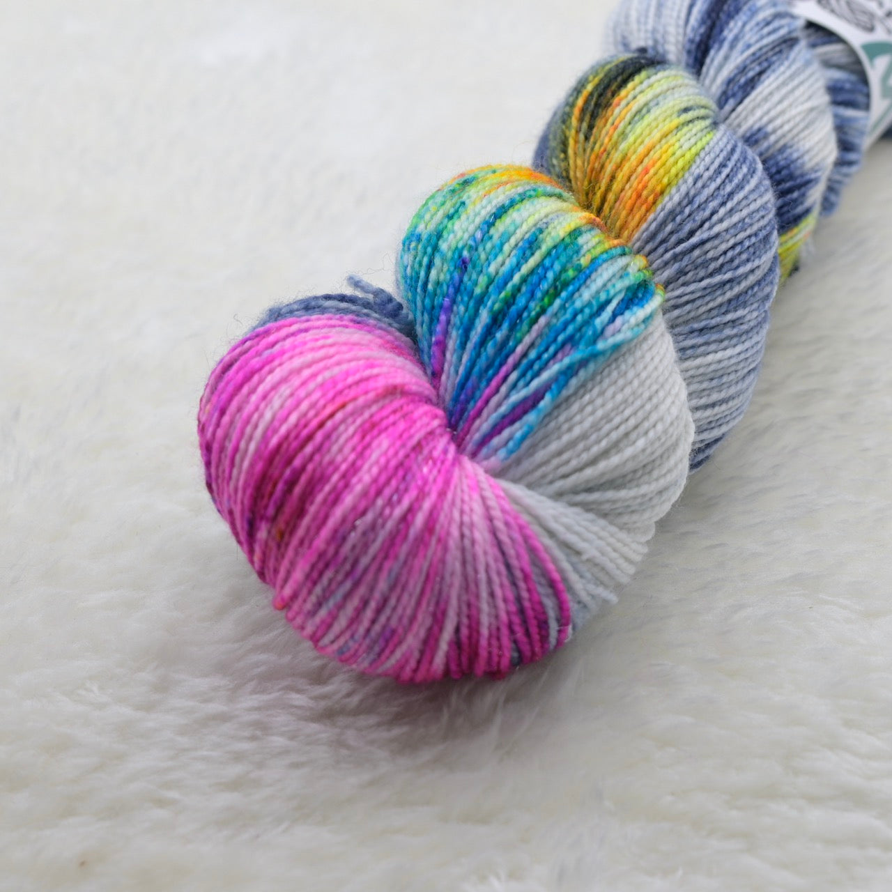 Merino Sock Sparkle 'RAINBOW IN THE SKY'