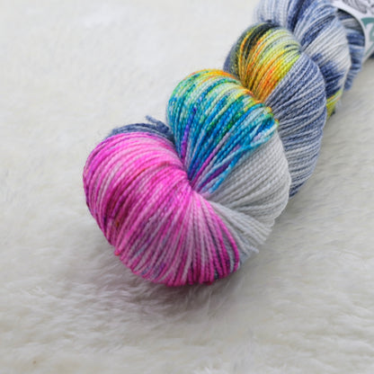 Merino Sock Sparkle 'RAINBOW IN THE SKY'