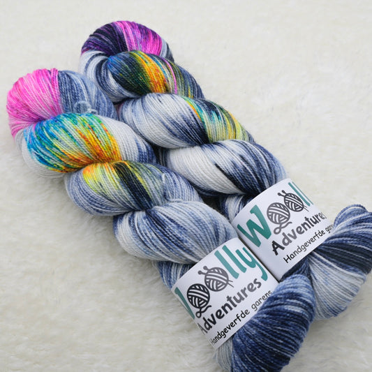 Merino Sock Sparkle 'RAINBOW IN THE SKY'