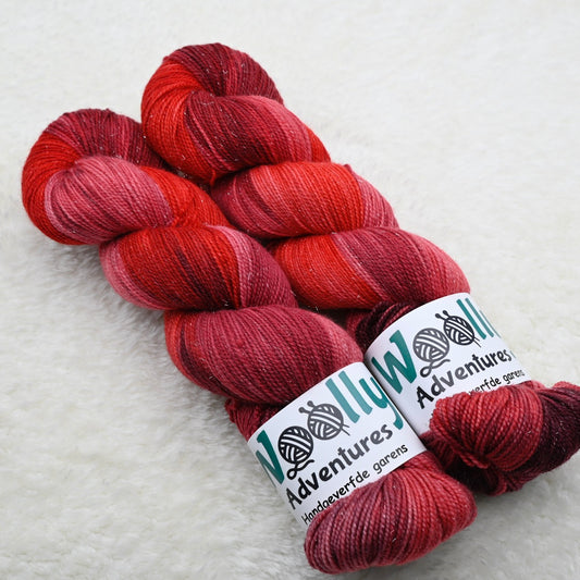 Merino Sock Sparkle 'RED RED WINE'